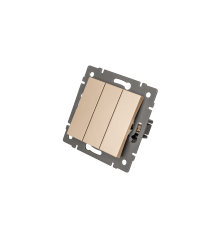 Механизм выключателя трехклавишный непроходной Arlight SWT-MK03-PL-GD-V (250V, 10A) 049899
