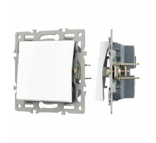 Механизм выключателя одноклавишный проходной Arlight SWT-MKP1-PL-WH (250V, 16A) 043714