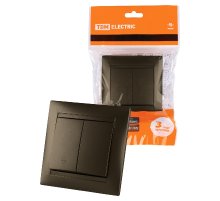 Выключатель двухклавишный на 2 направления Лама TDM Electric SQ1815-0707 Выключатель двухклавишный на 2 направления Лама TDM Electric SQ1815-0707