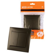 Выключатель двухклавишный на 2 направления Лама TDM Electric SQ1815-0707