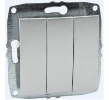 Выключатель трехклавишный Mono Electric Despina-Larissa 10А 250В серебро 500-002122-114 Выключатель трехклавишный Mono Electric Despina-Larissa 10А 250В серебро 500-002122-114