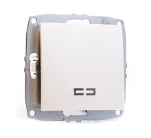 Выключатель одноклавишный с подсветкой Mono Electric Despina-Larissa 10А 250В жемчуг 500-002525-101