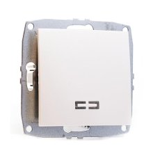Выключатель одноклавишный с подсветкой Mono Electric Despina-Larissa 10А 250В жемчуг 500-002525-101