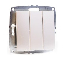 Выключатель трехклавишный Mono Electric Despina-Larissa 10А 250В жемчуг 500-002522-114
