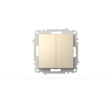 Выключатель двухклавишный ELBI Zena Vega 609-012500-202