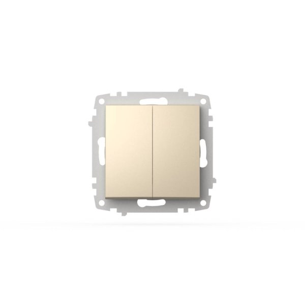 Выключатель двухклавишный ELBI Zena Vega 609-012500-202