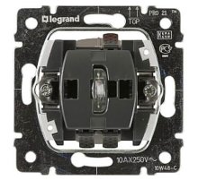Выключатель одноклавишный 2-полюсный Legrand Galea Life 10A 250V с подсветкой 775822