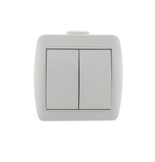 Выключатель двойной Lezard Nata 710-0200-101