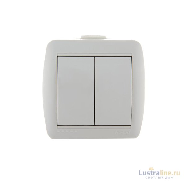 Выключатель двойной Lezard Nata 710-0200-101
