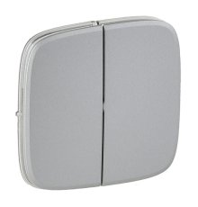 Лицевая панель Legrand Valena Allure выключателя двухклавишного алюминий 755027