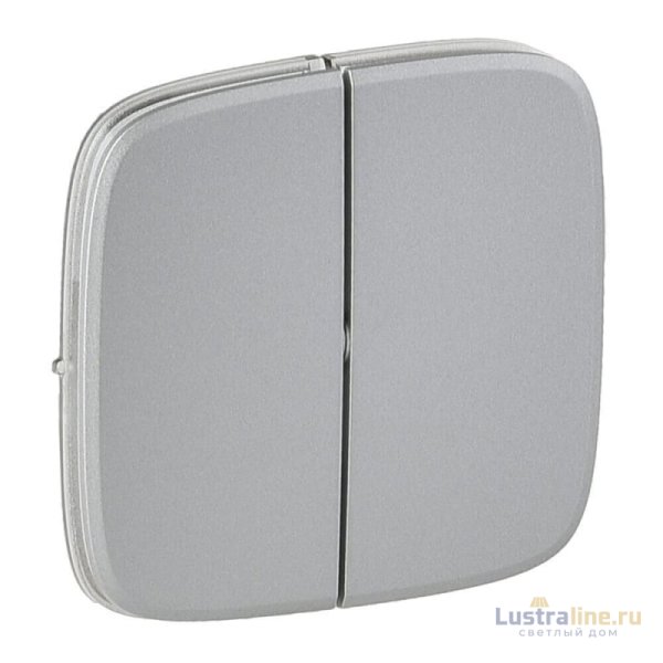Лицевая панель Legrand Valena Allure выключателя двухклавишного алюминий 755027