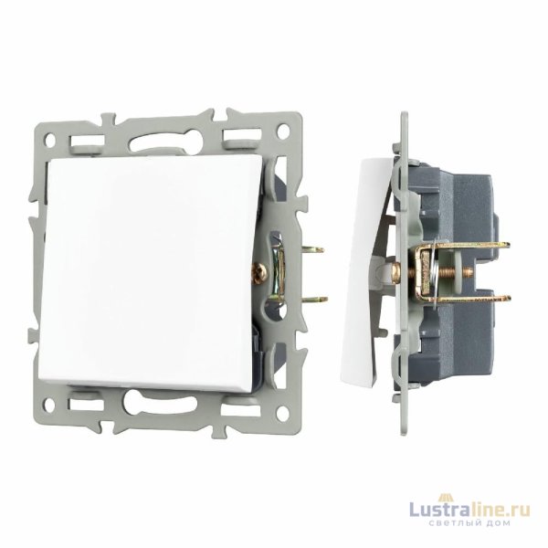 Механизм выключателя одноклавишный непроходной Arlight SWT-MK01-PL-WH (250V, 16A) 043710
