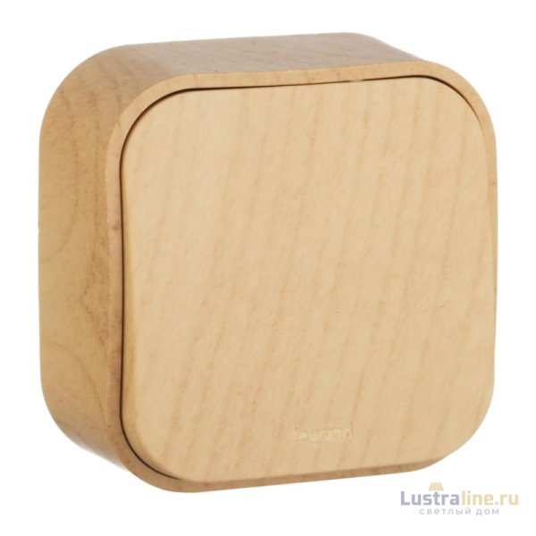 Выключатель одноклавишный Legrand Quteo 10A 250V дерево 782260