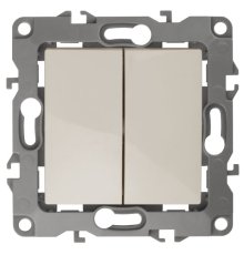 Выключатель двухклавишный ЭРА 12 10AX 250V 12-1104-02 Б0014646