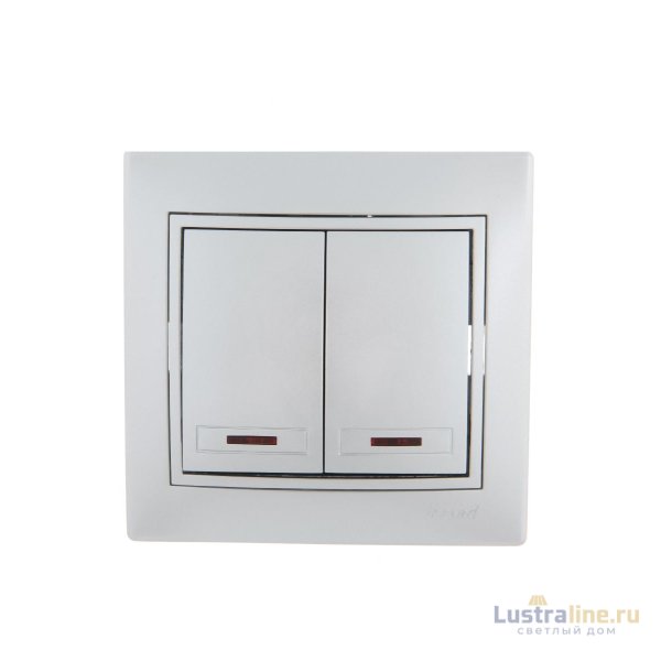 Выключатель двойной с подсветкой Lezard Mira 701-1010-112
