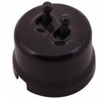 Выключатель двухклавишный тумблерный Bironi Лизетта B1-232-22