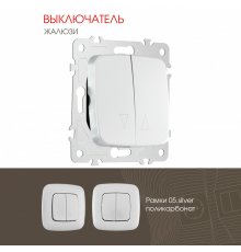 Выключатель жалюзи Arte Milano 205.38-2.silver