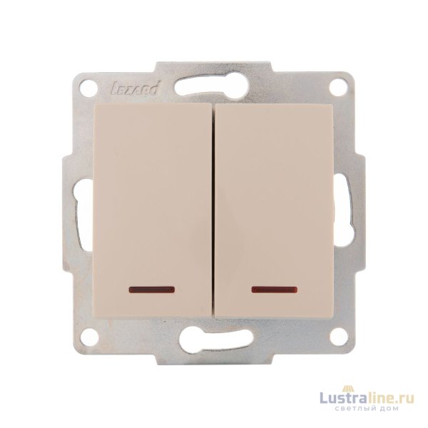 Выключатель двойной с подсветкой Lezard Karina 707-0388-112