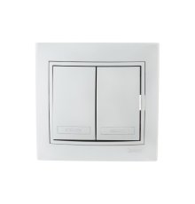 Выключатель двойной Lezard Mira 701-1010-101