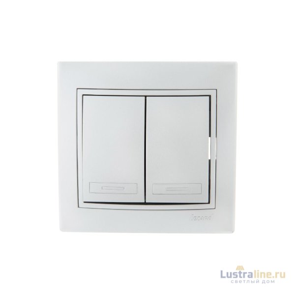 Выключатель двойной Lezard Mira 701-1010-101