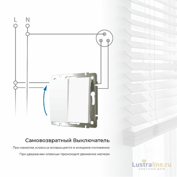 Выключатель двухклавишный с самовозвратом Werkel 4690389192319 W1122401 a062572