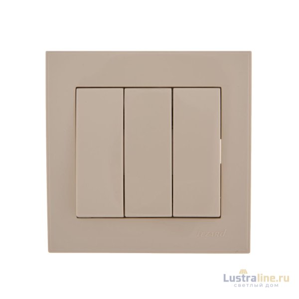 Выключатель тройной Lezard Rain 703-0303-109