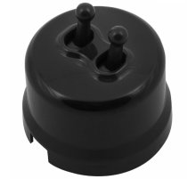 Выключатель двухклавишный тумблерный Bironi Лизетта B1-232-23