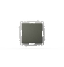 Выключатель двухклавишный ELBI Zena Vega 609-011100-202