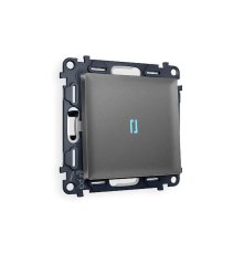 Комплект механизма 1-кл проходного выключателя с подсветкой Ambrella Volt Alfa MA652040