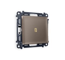 Комплект механизма 1-кл проходного выключателя с подсветкой Ambrella Volt Alfa MA632030