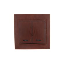 Выключатель двойной с подсветкой Lezard Mira 701-0601-112