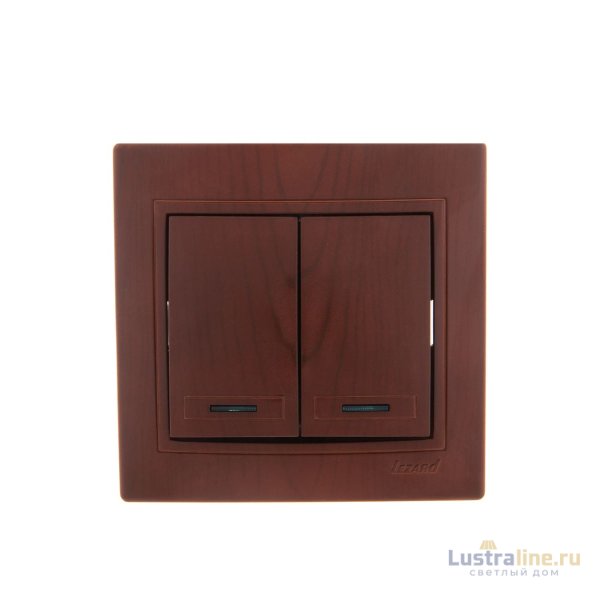 Выключатель двойной с подсветкой Lezard Mira 701-0601-112