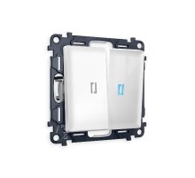 Комплект механизма 2-кл проходного выключателя с подсветкой Ambrella Volt Alfa MA104040