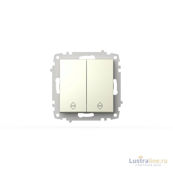 Выключатель двухклавишный проходной ELBI Zena Vega 609-010300-211
