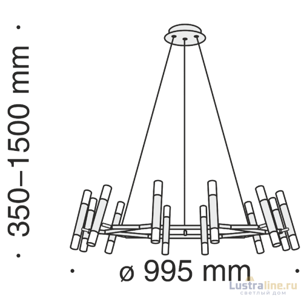 Подвесная люстра Maytoni Vigo MOD031PL-24B Подвесная люстра Maytoni Vigo MOD031PL-24B