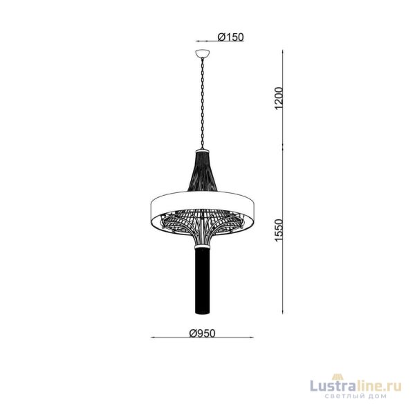 Подвесная люстра Lucia Tucci Cosmopolitan 2970.12 Black
