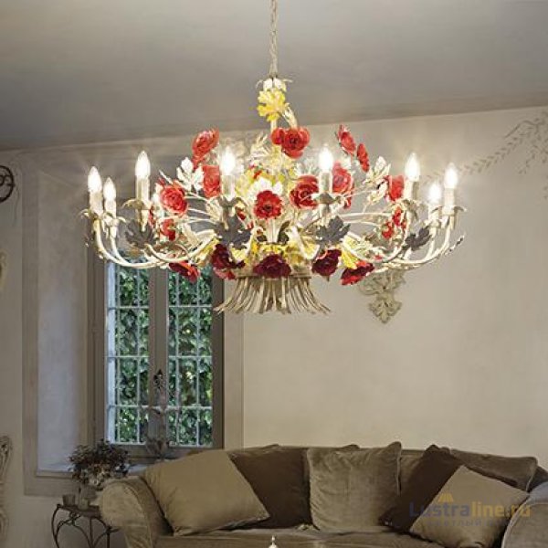 Подвесная люстра Ideal Lux Camilla SP12 173917 Подвесная люстра Ideal Lux Camilla SP12 173917