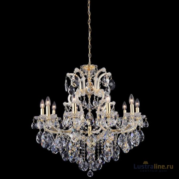 Подвесная люстра Crystal Lux Isabel SP11 Gold/Transparent