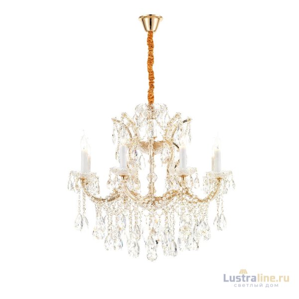 Подвесная люстра iLamp Diamond 6071-8 GD+CL
