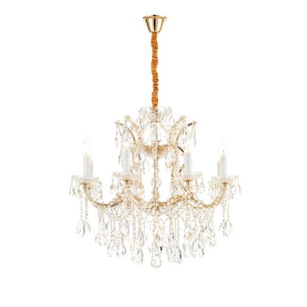 Подвесная люстра iLamp Diamond 6071-8 GD+CL