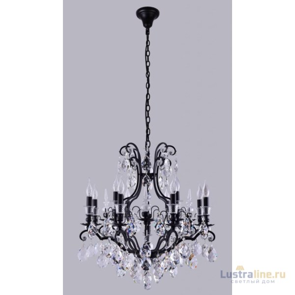 Подвесная люстра Crystal Lux Magnifico SP13 Black/Transparent