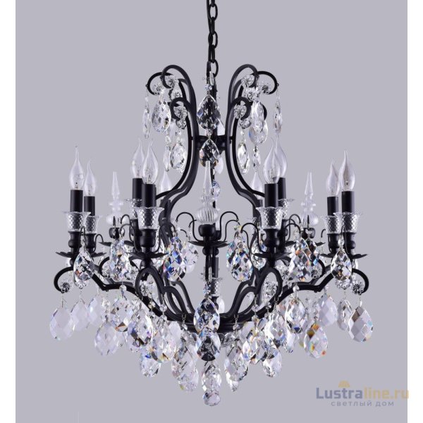 Подвесная люстра Crystal Lux Magnifico SP13 Black/Transparent