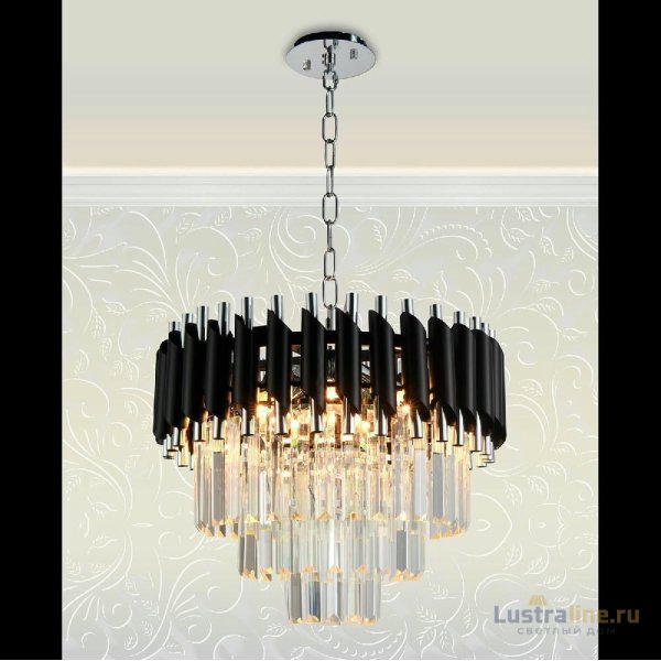 Подвесная люстра Natali Kovaltseva DARIAN 76017/5C CHROME BLACK