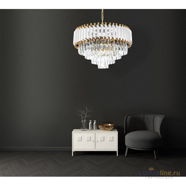 Подвесная люстра Lumina Deco Funneli LDP 6003-500 WT+F.GD