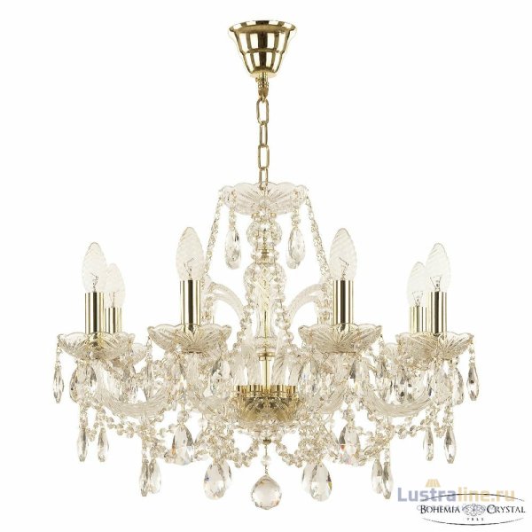 Подвесная люстра Bohemia Ivele Crystal 105/8/195 G Подвесная люстра Bohemia Ivele Crystal 105/8/195 G