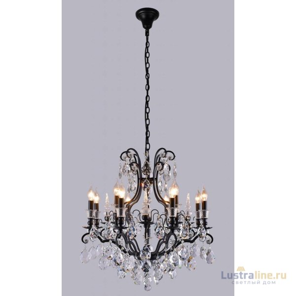 Подвесная люстра Crystal Lux Magnifico SP13 Black/Transparent