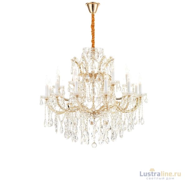 Подвесная люстра iLamp Diamond 6071-18 GD+CL