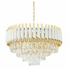 Подвесная люстра Lumina Deco Funneli LDP 6003-500 WT+F.GD