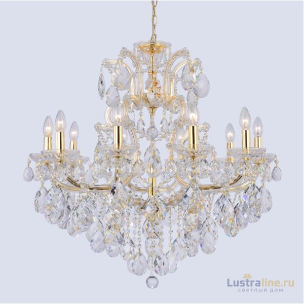 Подвесная люстра Crystal Lux Isabel SP11 Gold/Transparent
