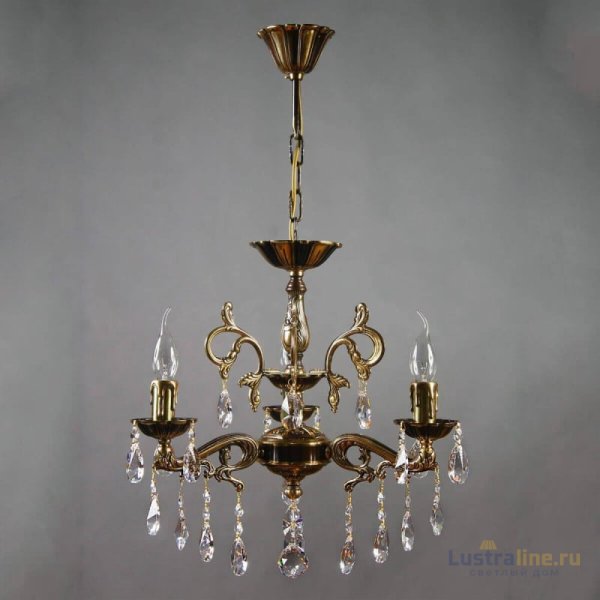 Подвесная люстра Ambiente Leon 2128/3 PB Tear Drop Подвесная люстра Ambiente Leon 2128/3 PB Tear Drop